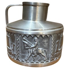 Danish Modern Norwegian Pewter Vase Manufactured by Norsk Tinn