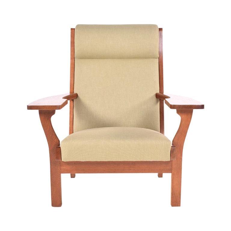 Danish Modern Oak Armchair by Hans Wegner, 1970s