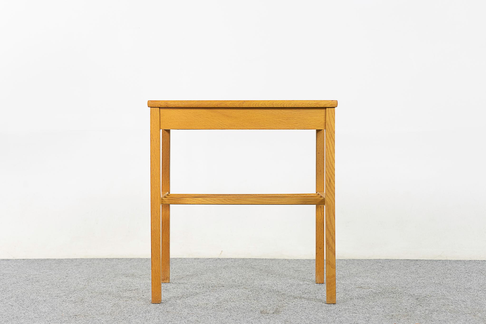 Danish Modern Oak Bedside Table For Sale 5