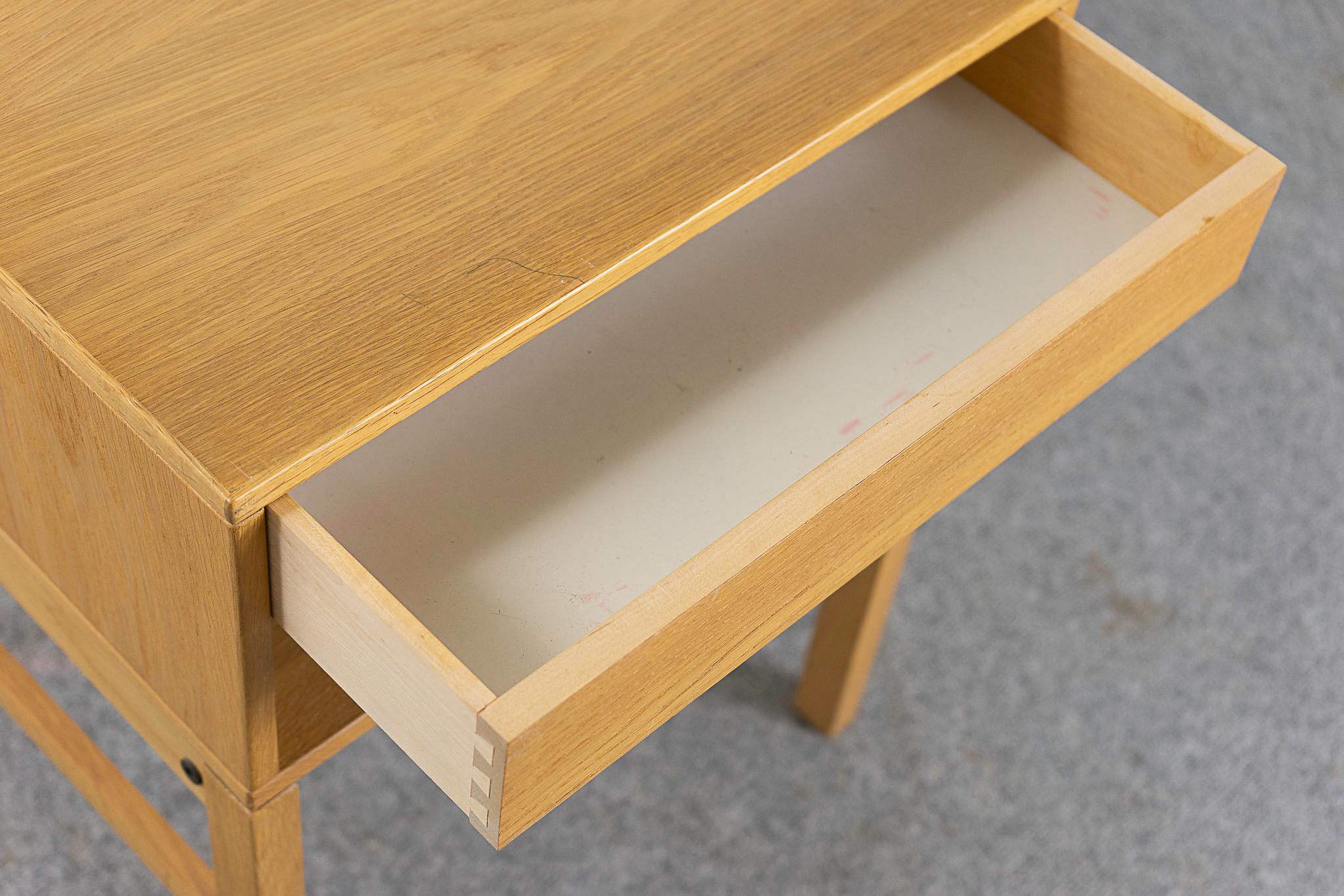 Danish Modern Oak Bedside Table For Sale 1