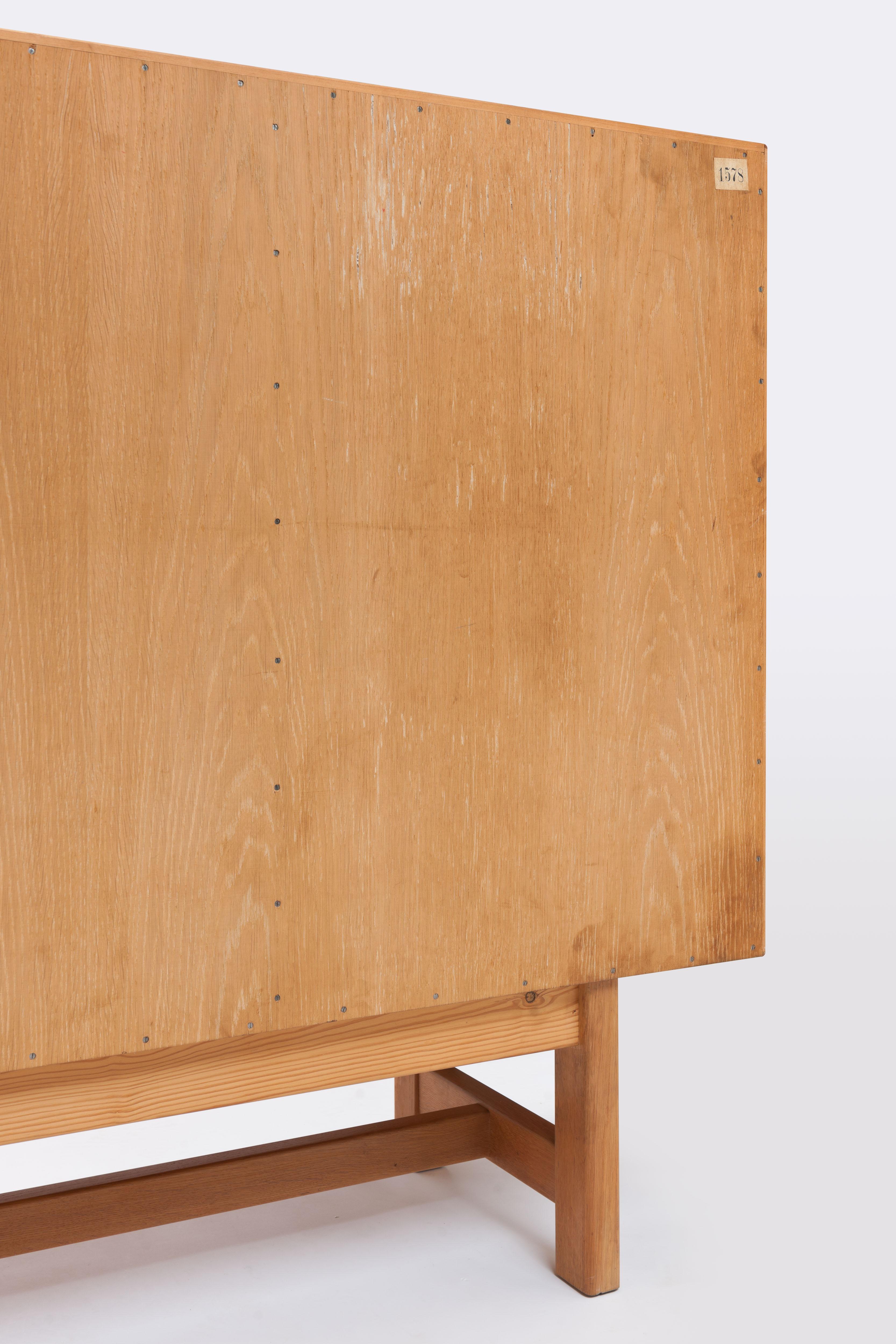 Danish Modern Oak, Brass and Leather Cabinet by Kurt Ostervig 6