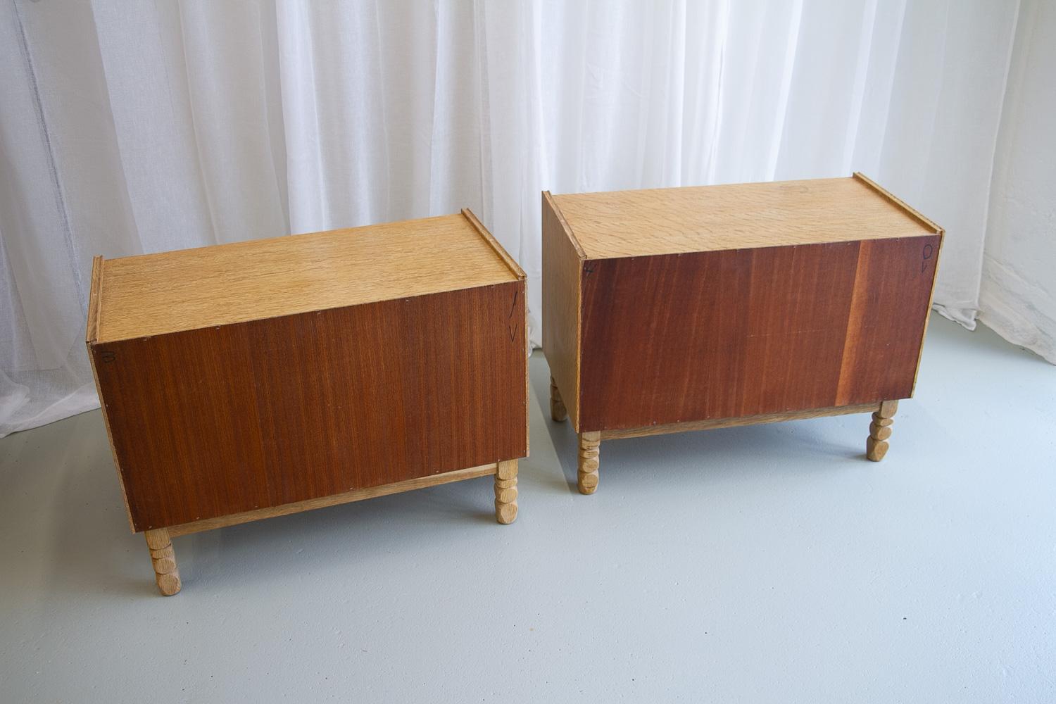 Danish Modern Oak Cabinets by Kjærnulf, 1960s. Set of 2. 8