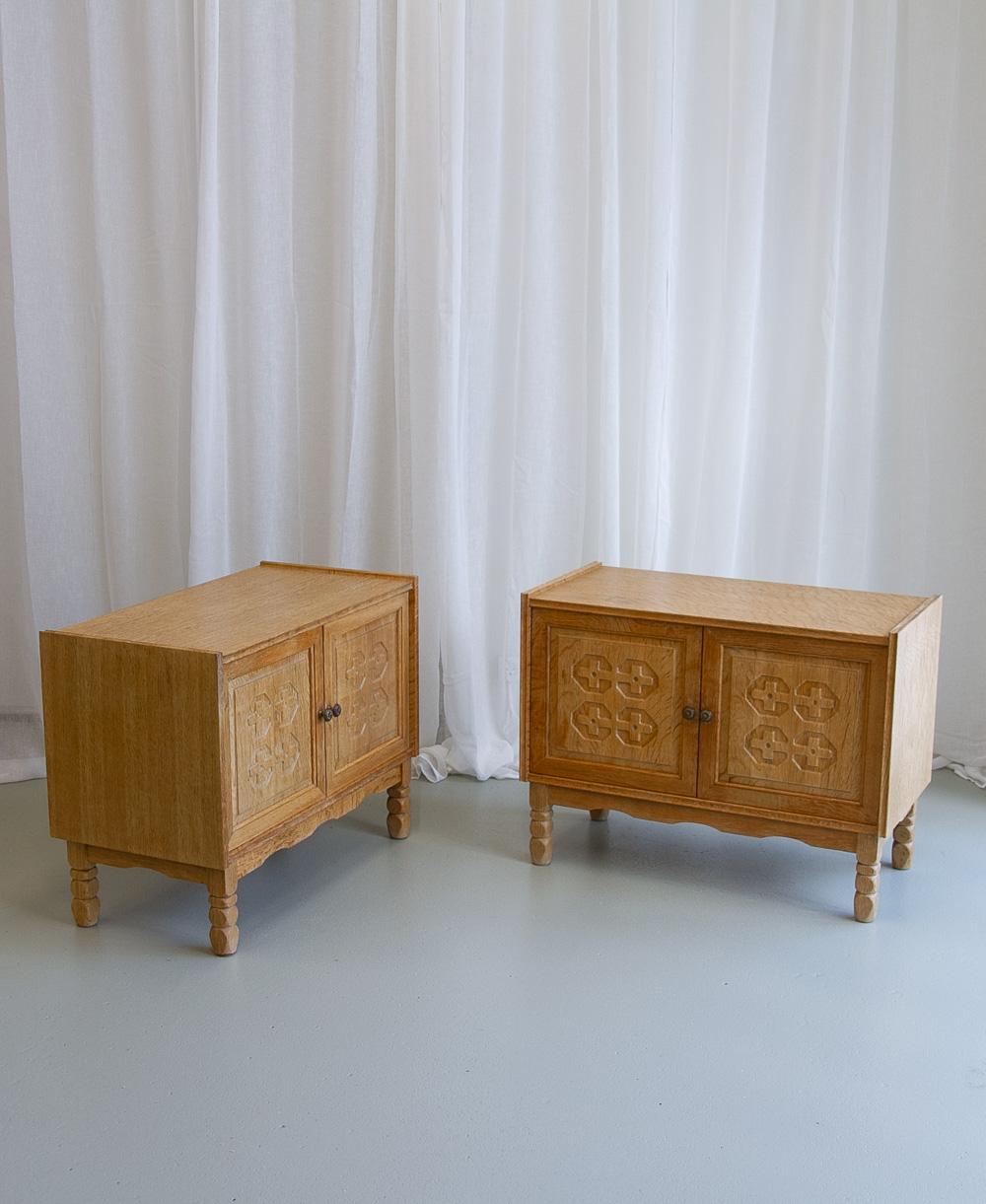 Danish Modern Oak Cabinets by Kjærnulf, 1960s. Set of 2. 9