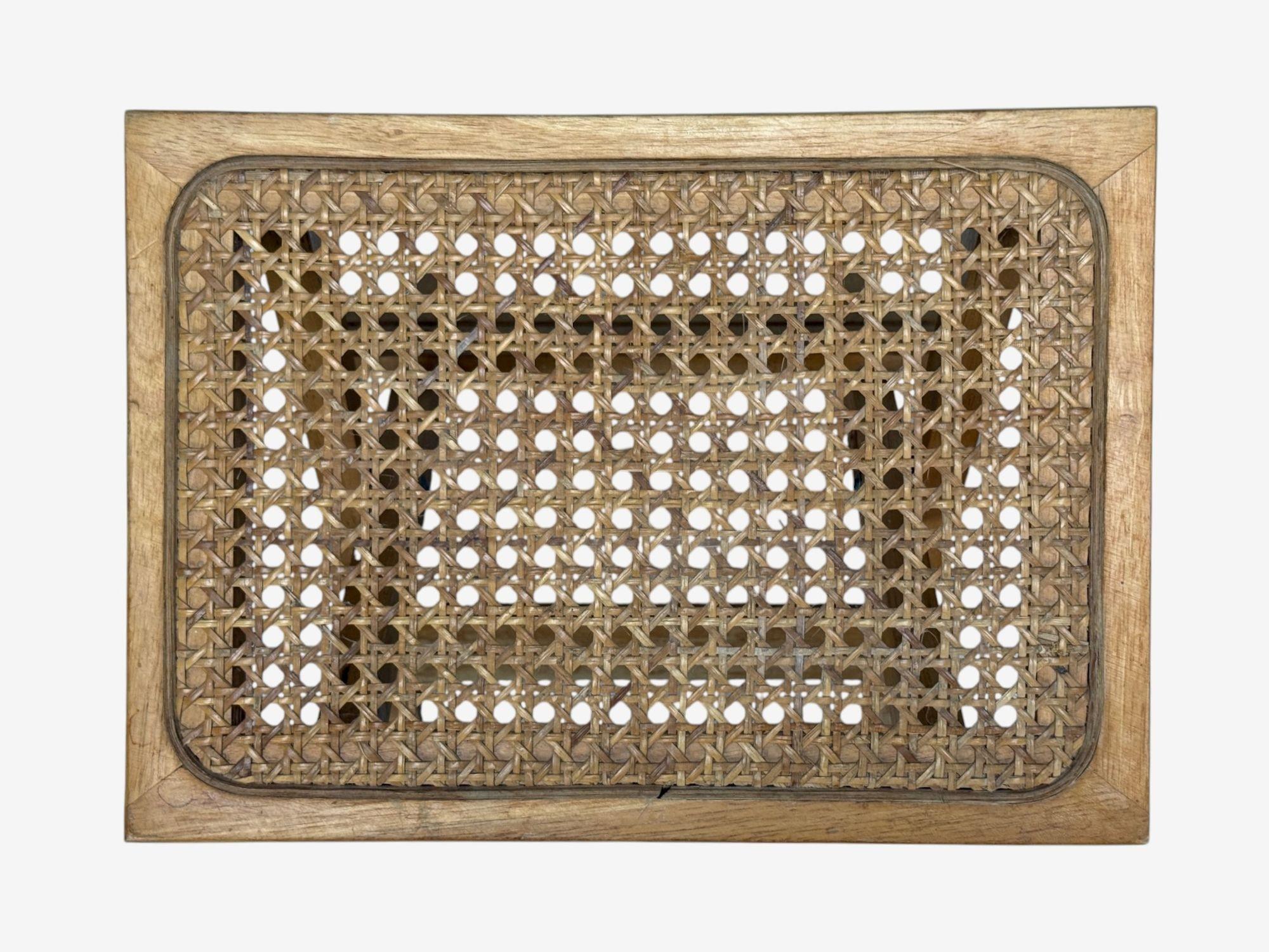 Danish Modern, Oak, Cane, Folding Side Tables, Denmark, 1970s 6