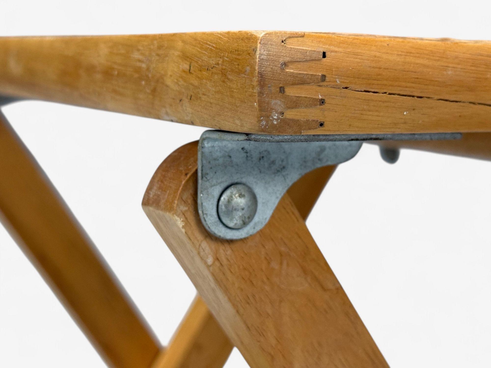 Danish Modern, Oak, Cane, Folding Side Tables, Denmark, 1970s 2