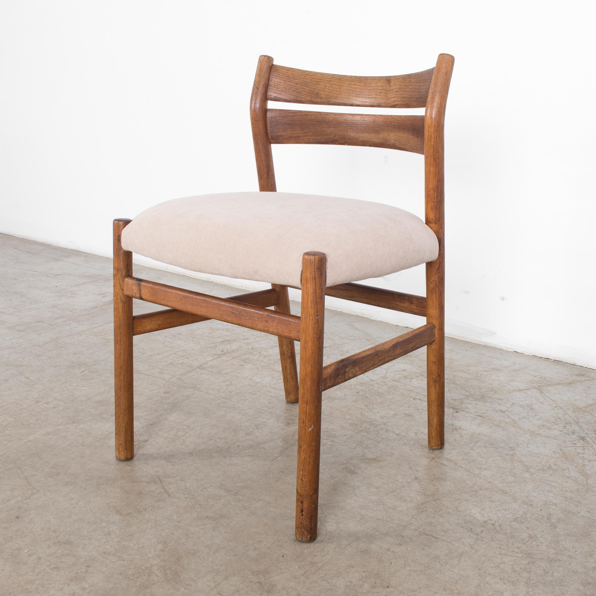 Upholstery Danish Modern Oak Chair