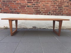 Mesa de centro grande de Børge Mogensen en roble para Fredericia Møbler, años 60