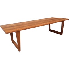 Grande table basse Brge Mogensen en chêne pour Fredericia Mbler, années 1960