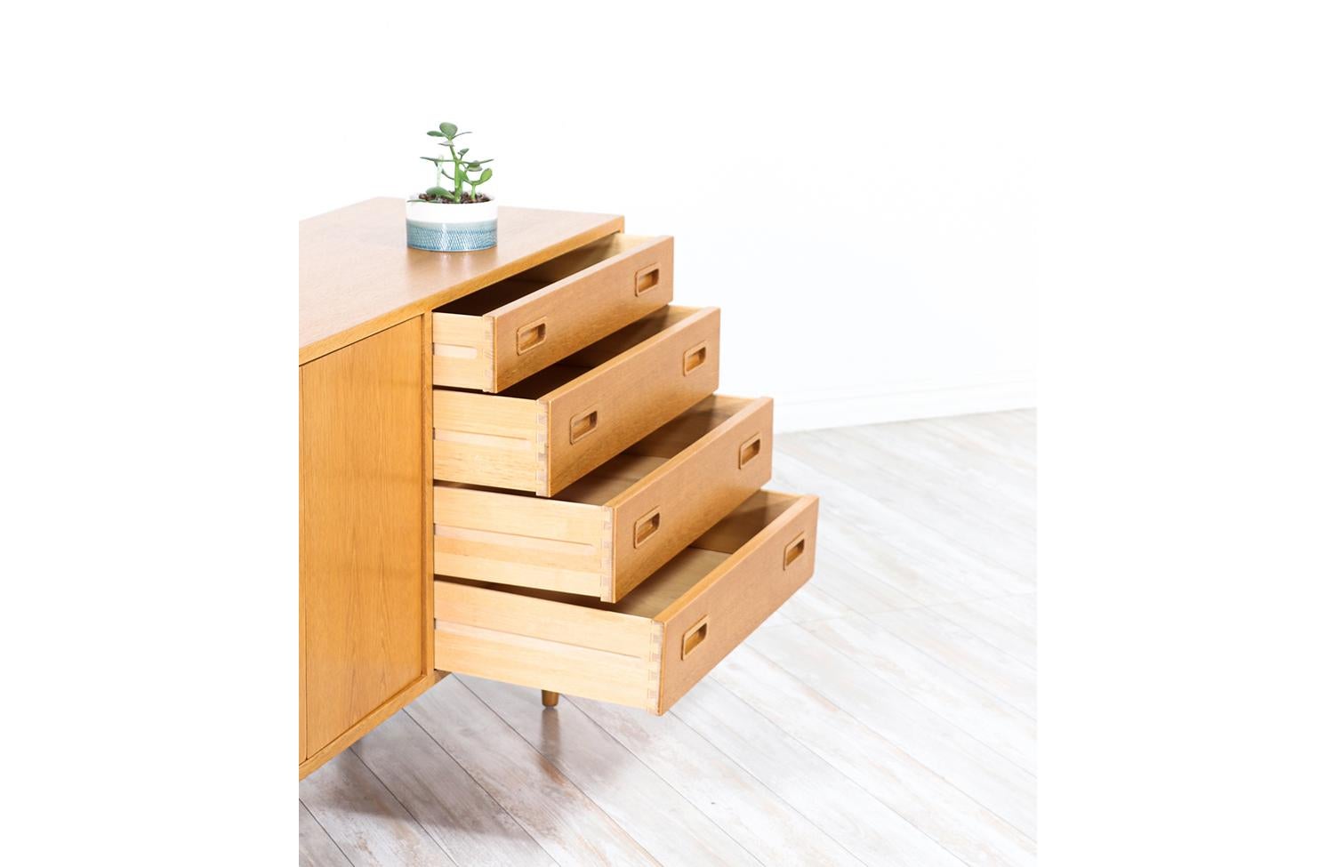 Birch Danish Modern Oak Credenza by Carlo Jensen for Hundevad & Co.