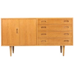 Danish Modern Oak Credenza by Carlo Jensen for Hundevad & Co.