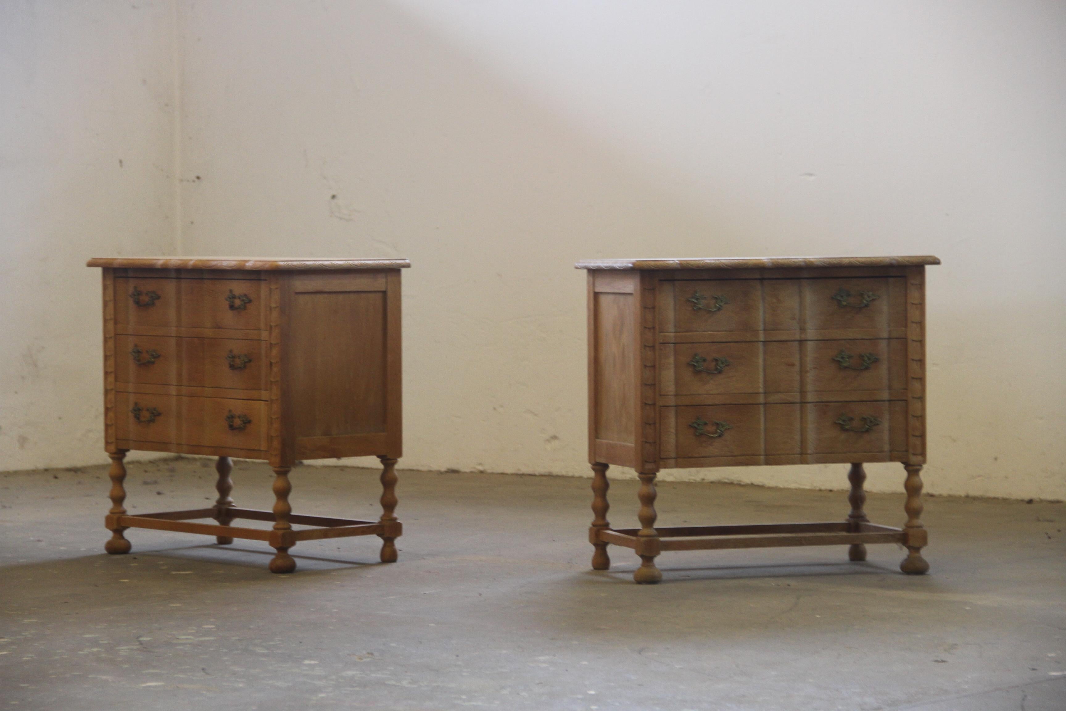 Danish Modern Oak Dressers in the style of Henning Kjærnulf, Bedside/Nightstand 4