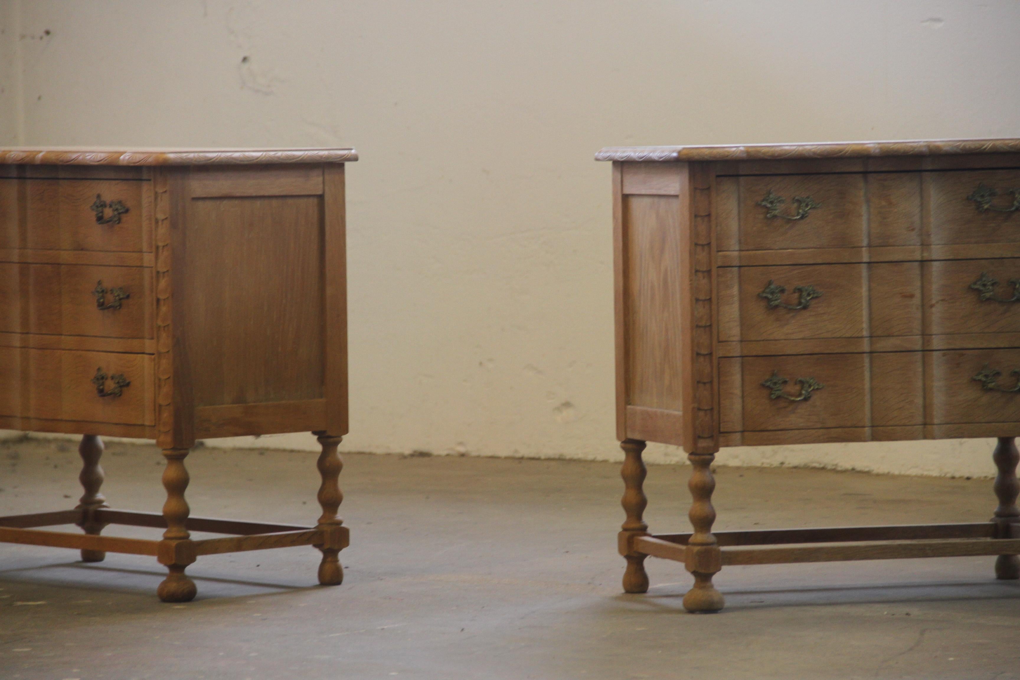 Danish Modern Oak Dressers in the style of Henning Kjærnulf, Bedside/Nightstand 5