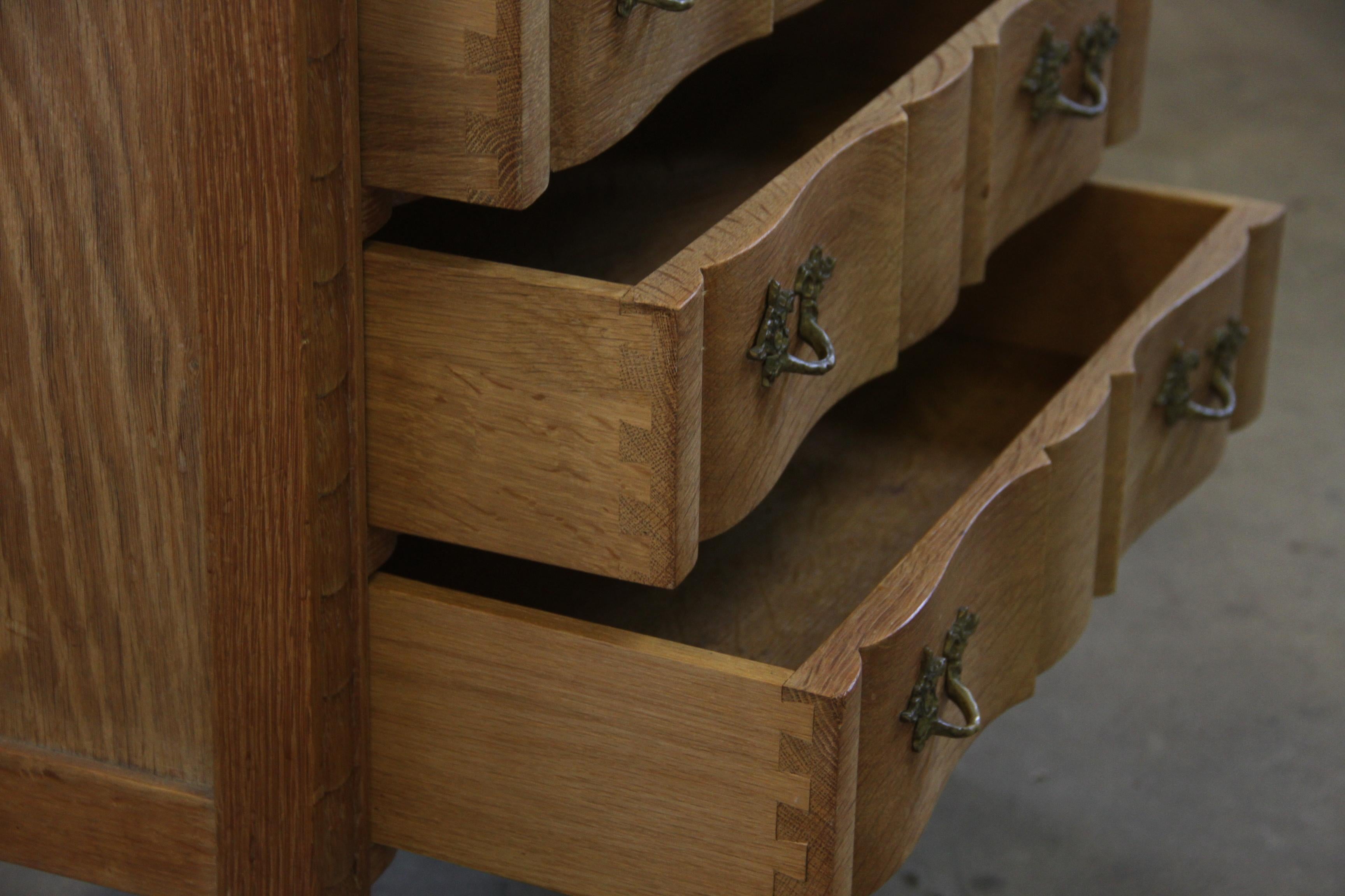 Danish Modern Oak Dressers in the style of Henning Kjærnulf, Bedside/Nightstand 9
