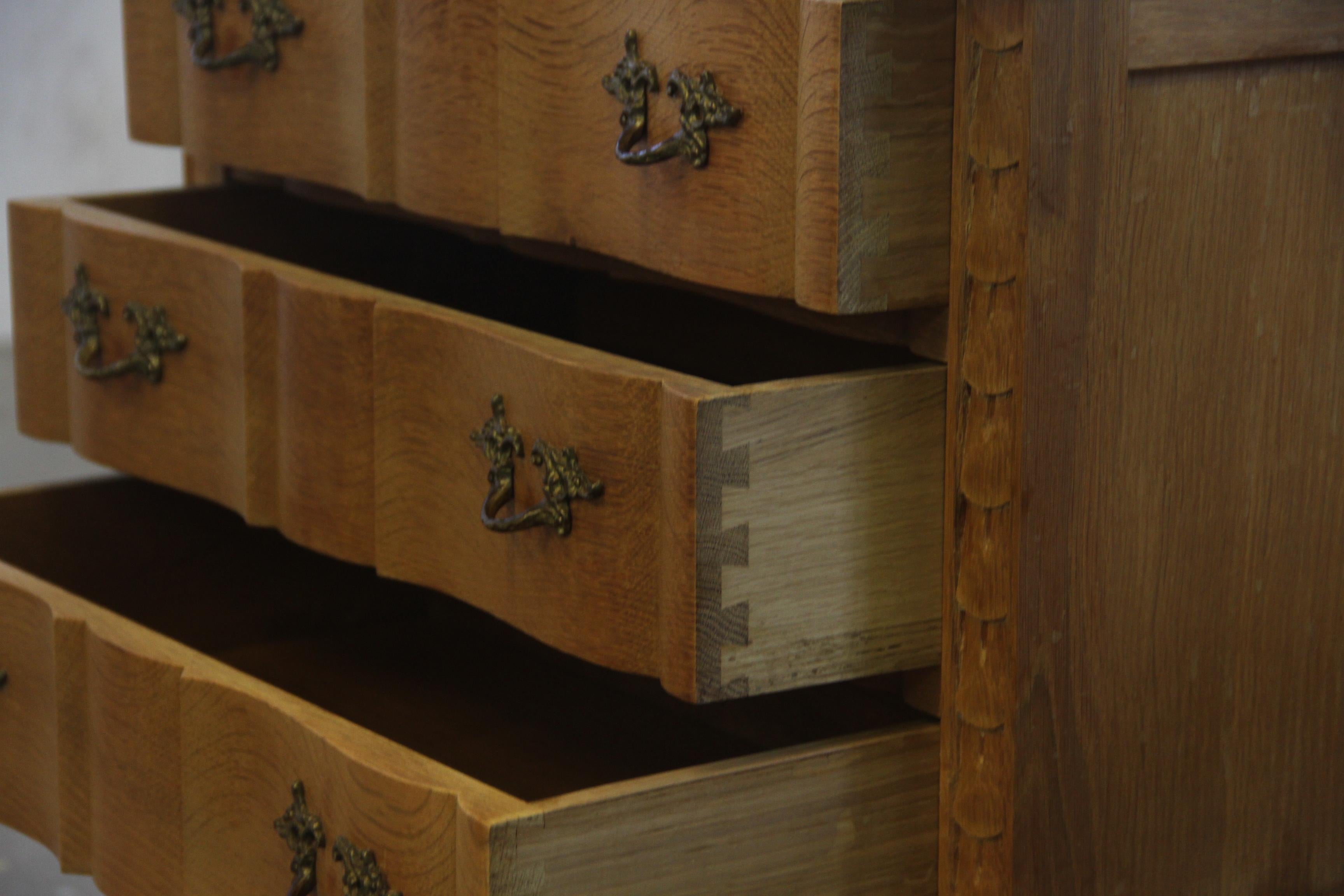 Danish Modern Oak Dressers in the style of Henning Kjærnulf, Bedside/Nightstand 10
