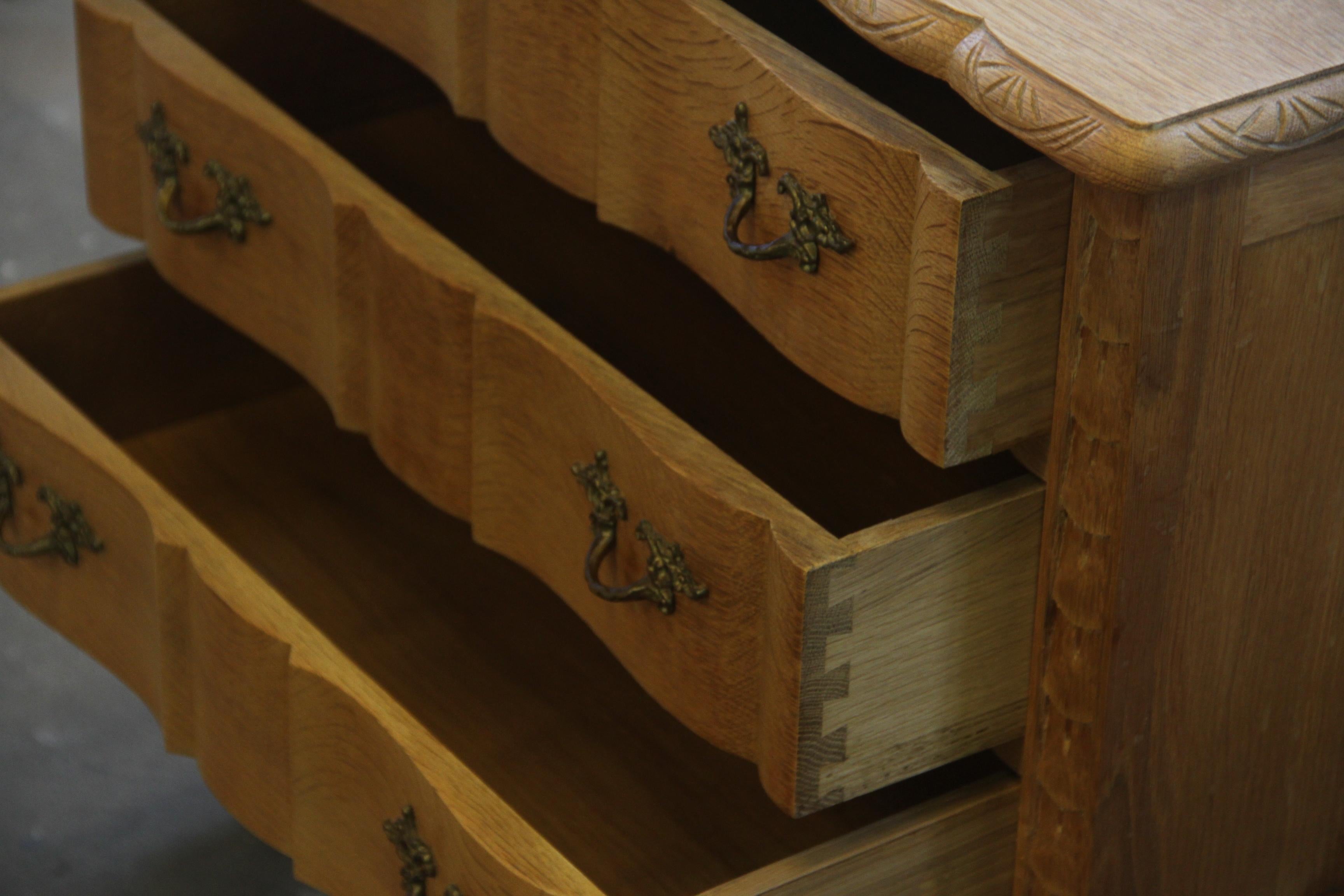 Danish Modern Oak Dressers in the style of Henning Kjærnulf, Bedside/Nightstand 11