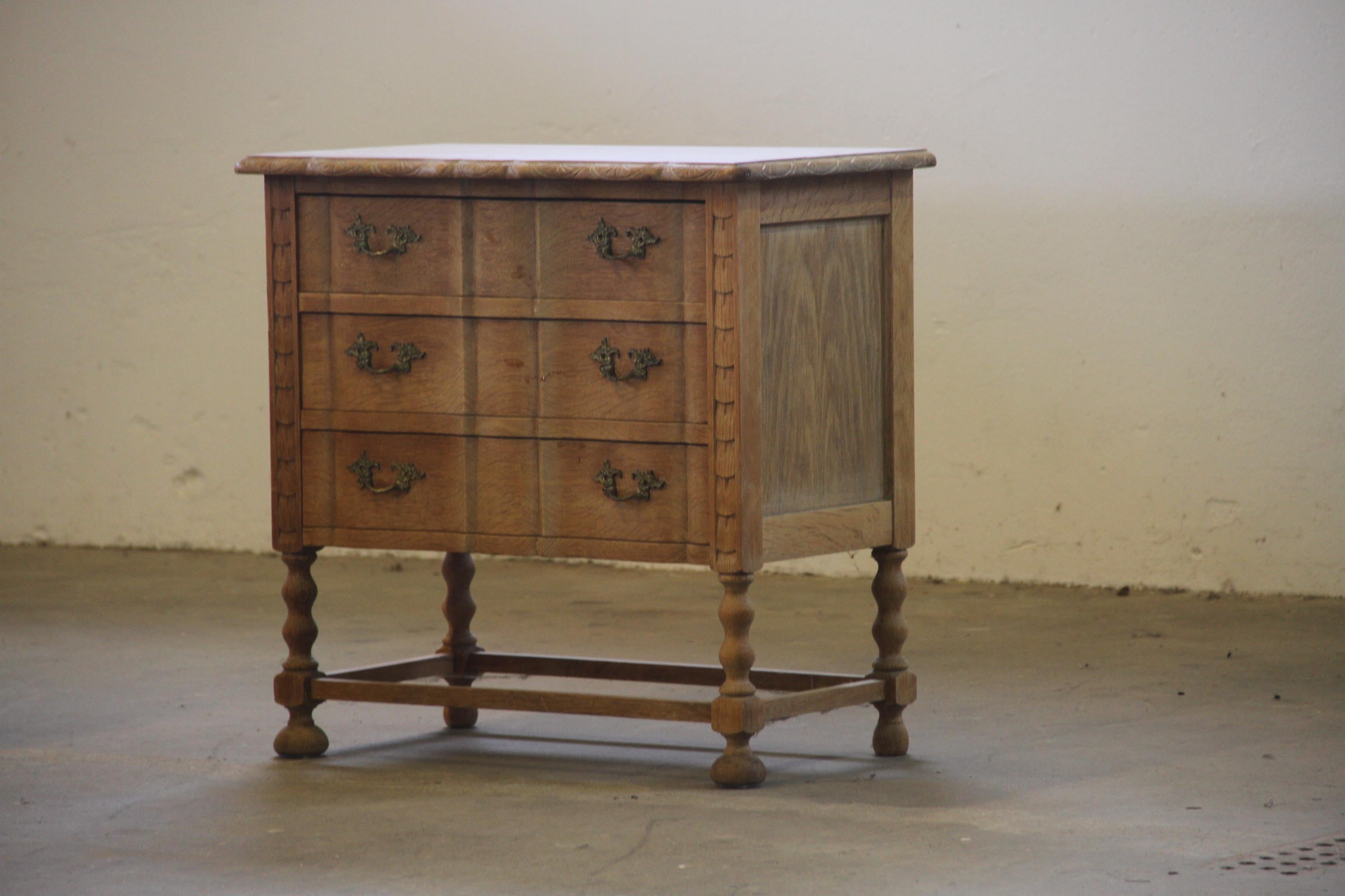 Mid-Century Modern Danish Modern Oak Dressers in the style of Henning Kjærnulf, Bedside/Nightstand