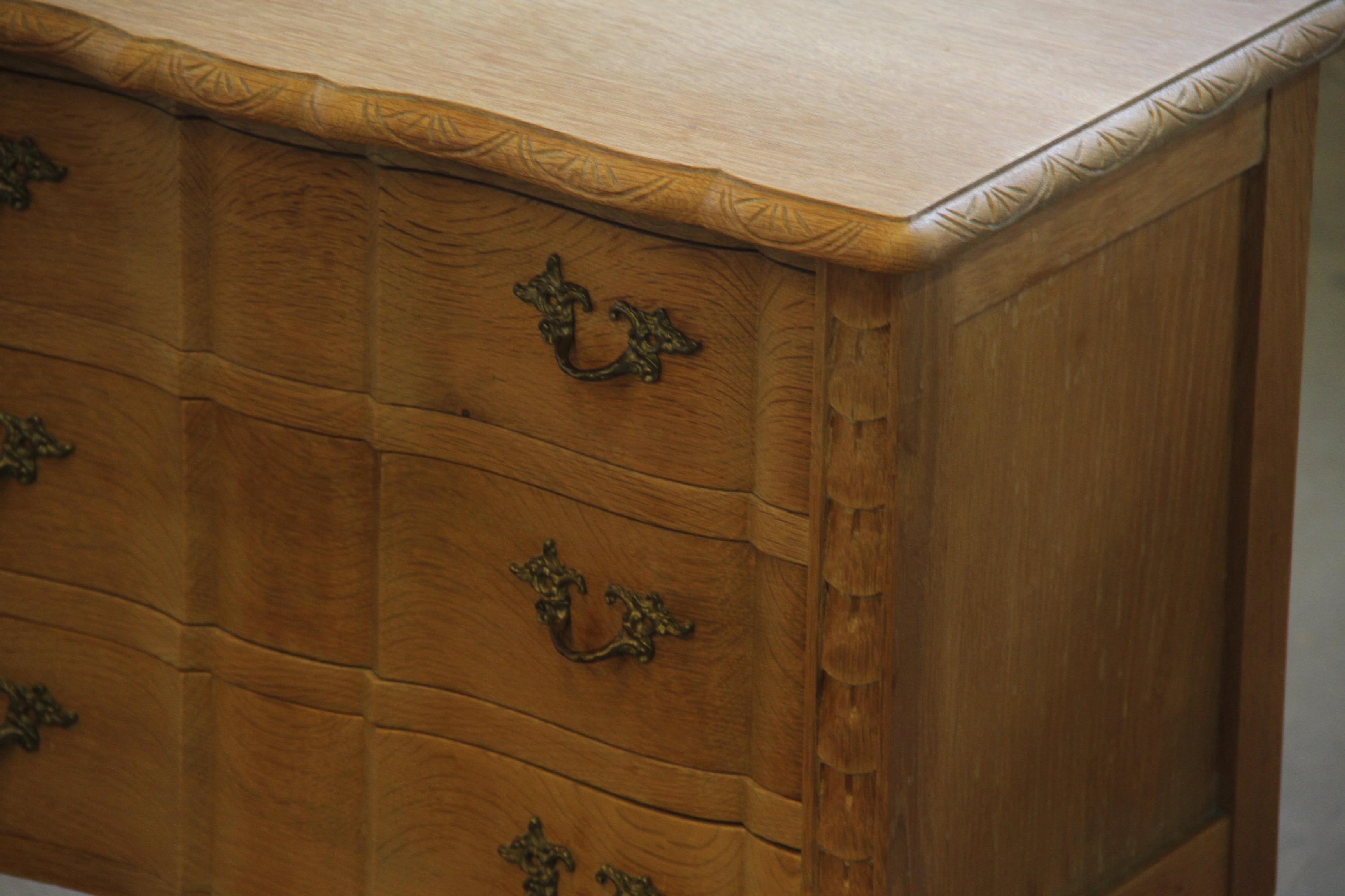 Mid-20th Century Danish Modern Oak Dressers in the style of Henning Kjærnulf, Bedside/Nightstand