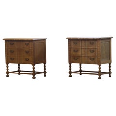 Danish Modern Oak Dressers in the style of Henning Kjærnulf, Bedside/Nightstand