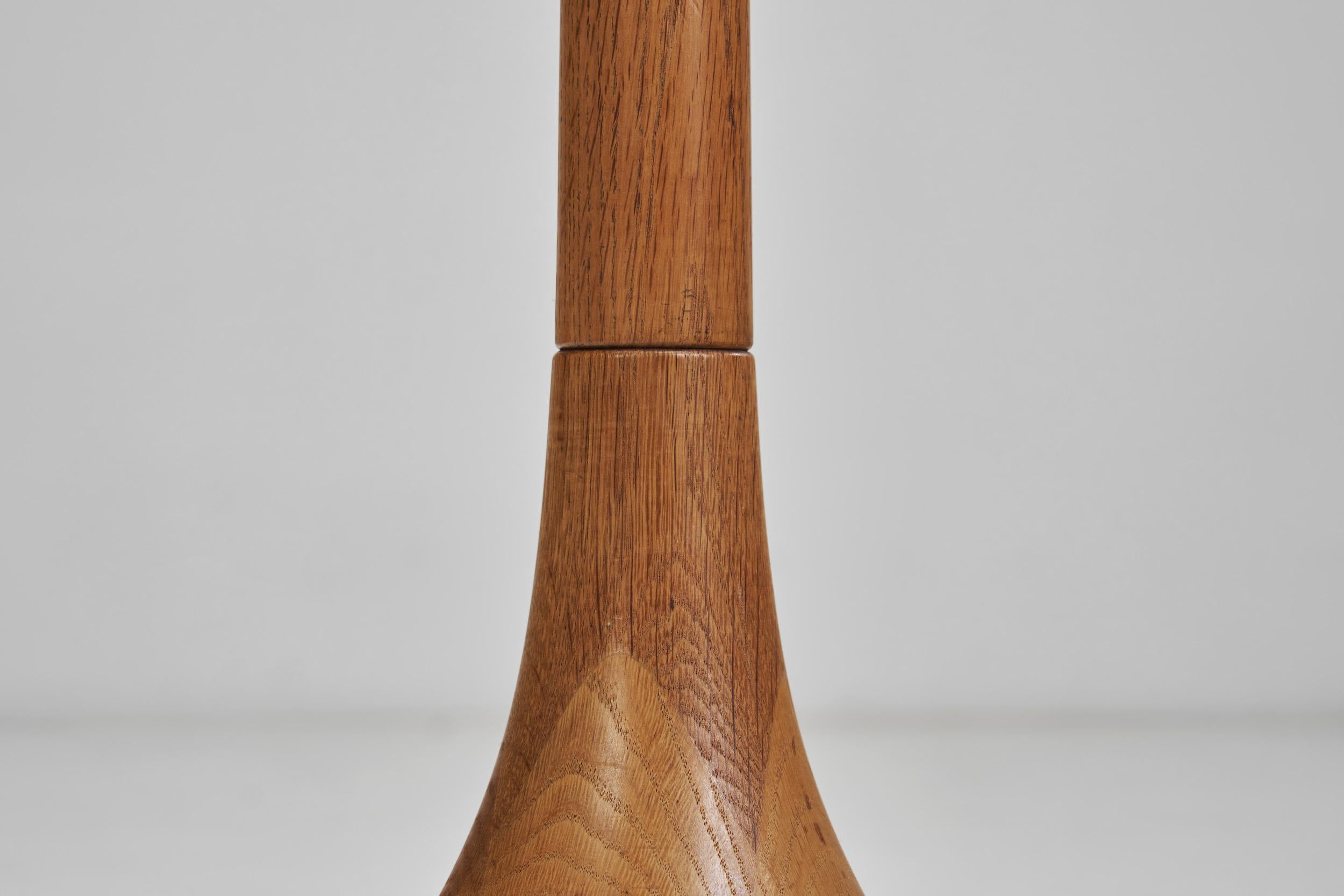 Danish Modern Oak Floor Lamp by Lisbeth Brams for Fog & Mørup, Denmark 1960s 10
