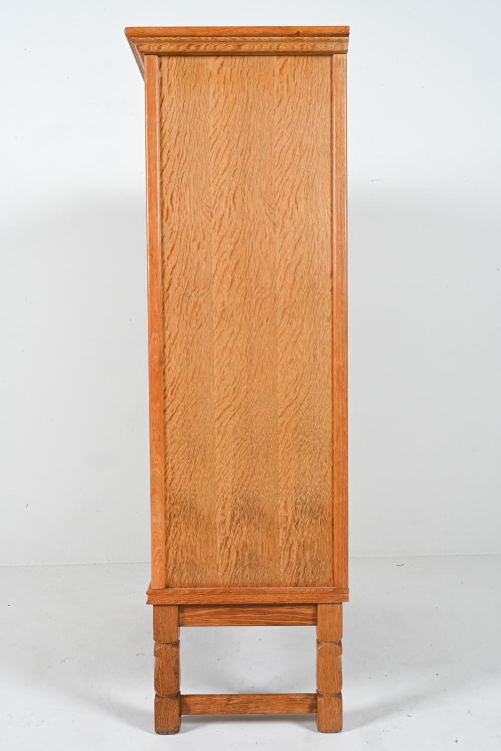 Danish Modern Oak Glass-Front Cabinet Attributed to Henning Kjærnulf 8