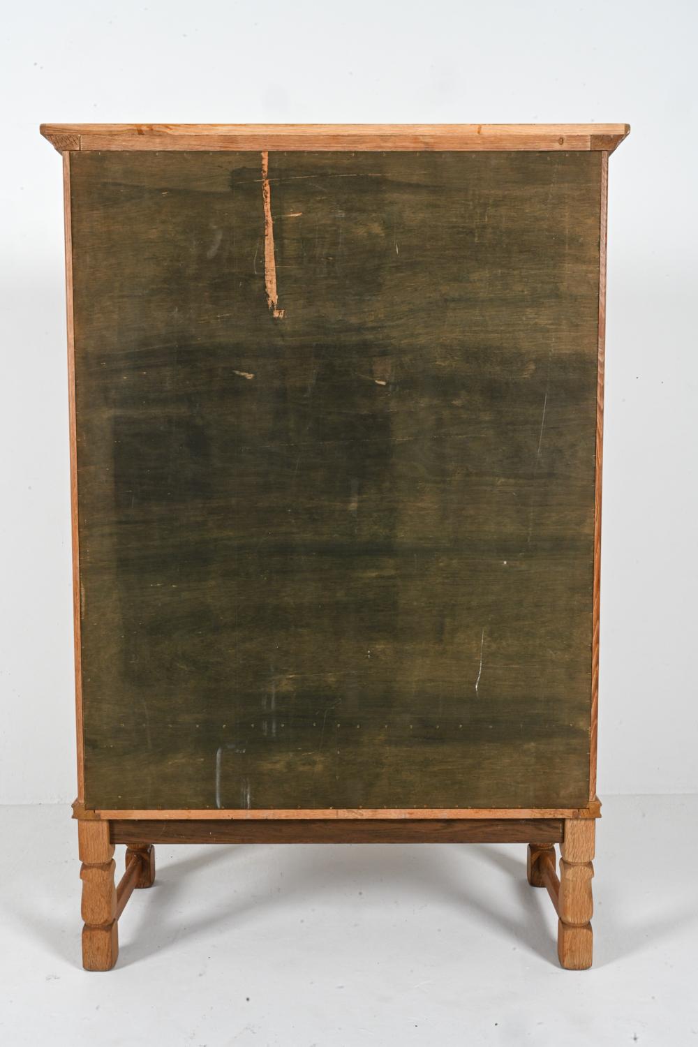 Danish Modern Oak Glass-Front Cabinet Attributed to Henning Kjærnulf 11