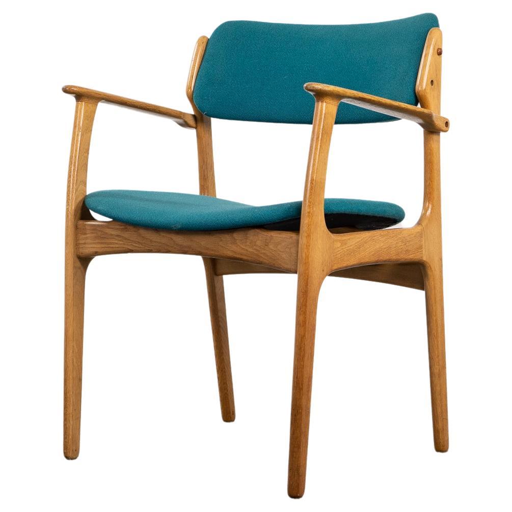 Danish Modern Oak "Model 50" Armchair by Erik Buch For Sale