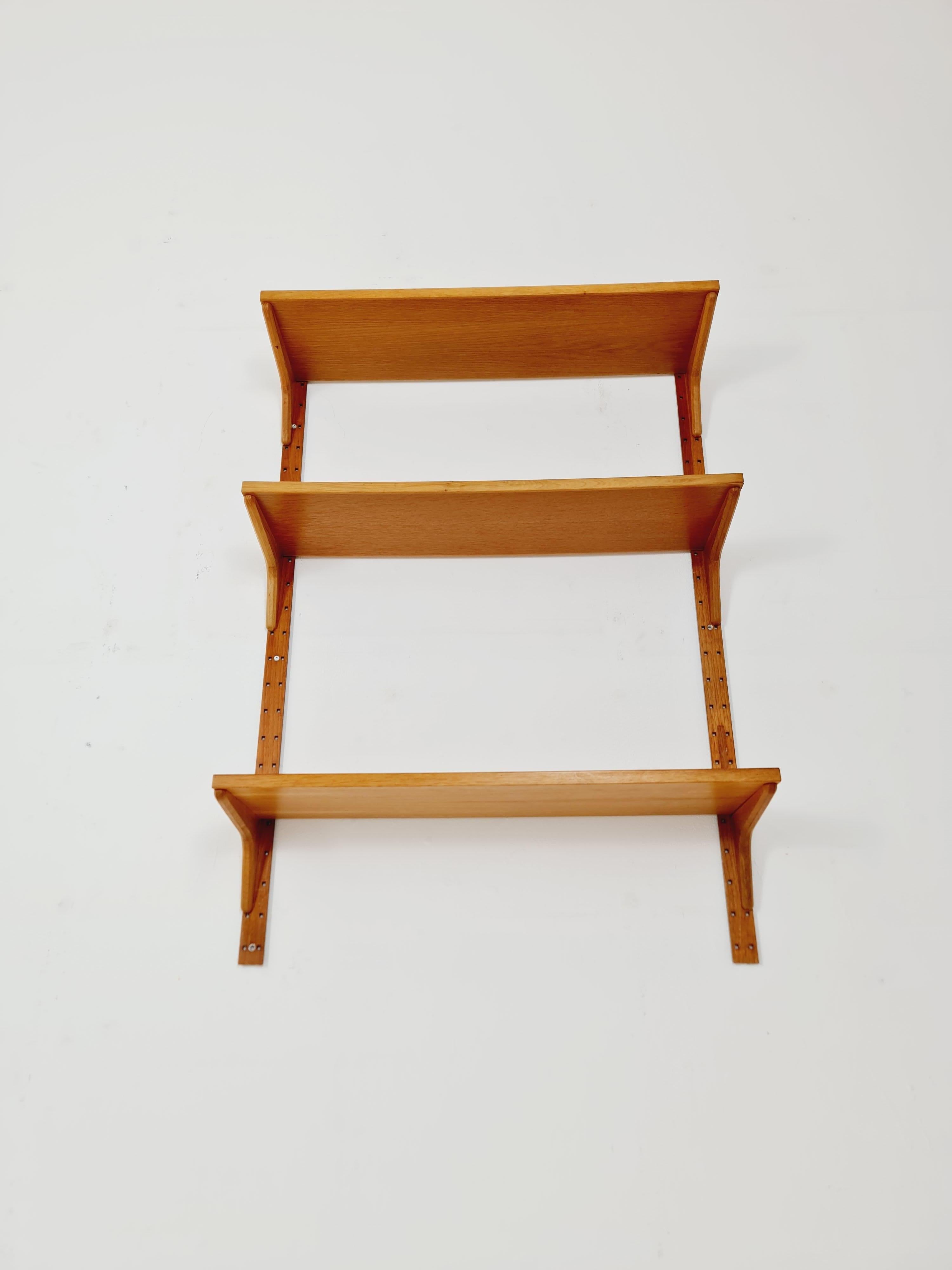 Sistema di scaffali moderni danesi in Oak di Hansen & Guldborg Mobler, Danimarca, anni '60 in vendita 2