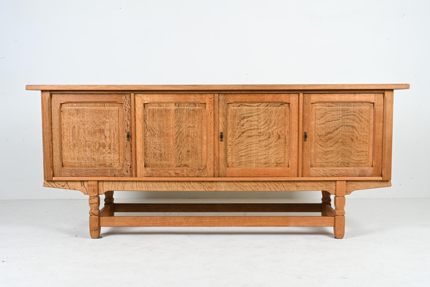 20th Century Danish Modern Oak Sideboard, Attributed to Henning Kjærnulf For Sale