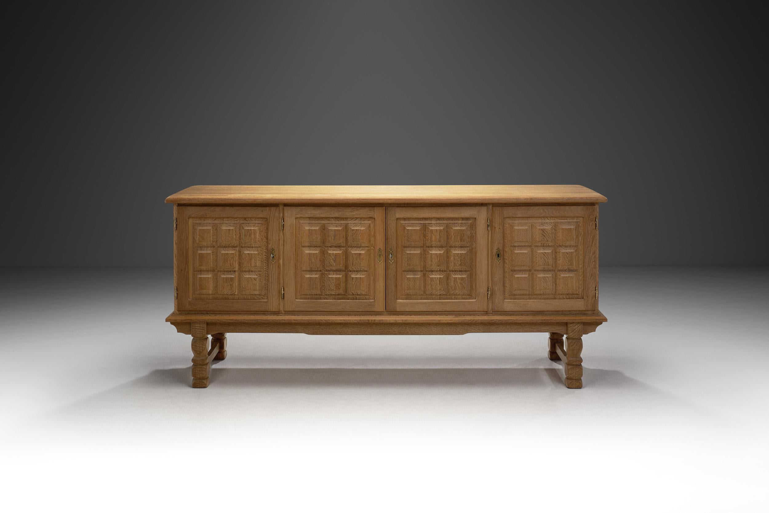 Scandinavian Modern Danish Modern Oak Sideboard by Henning Kjærnulf (Attr.), Denmark ca 1970s