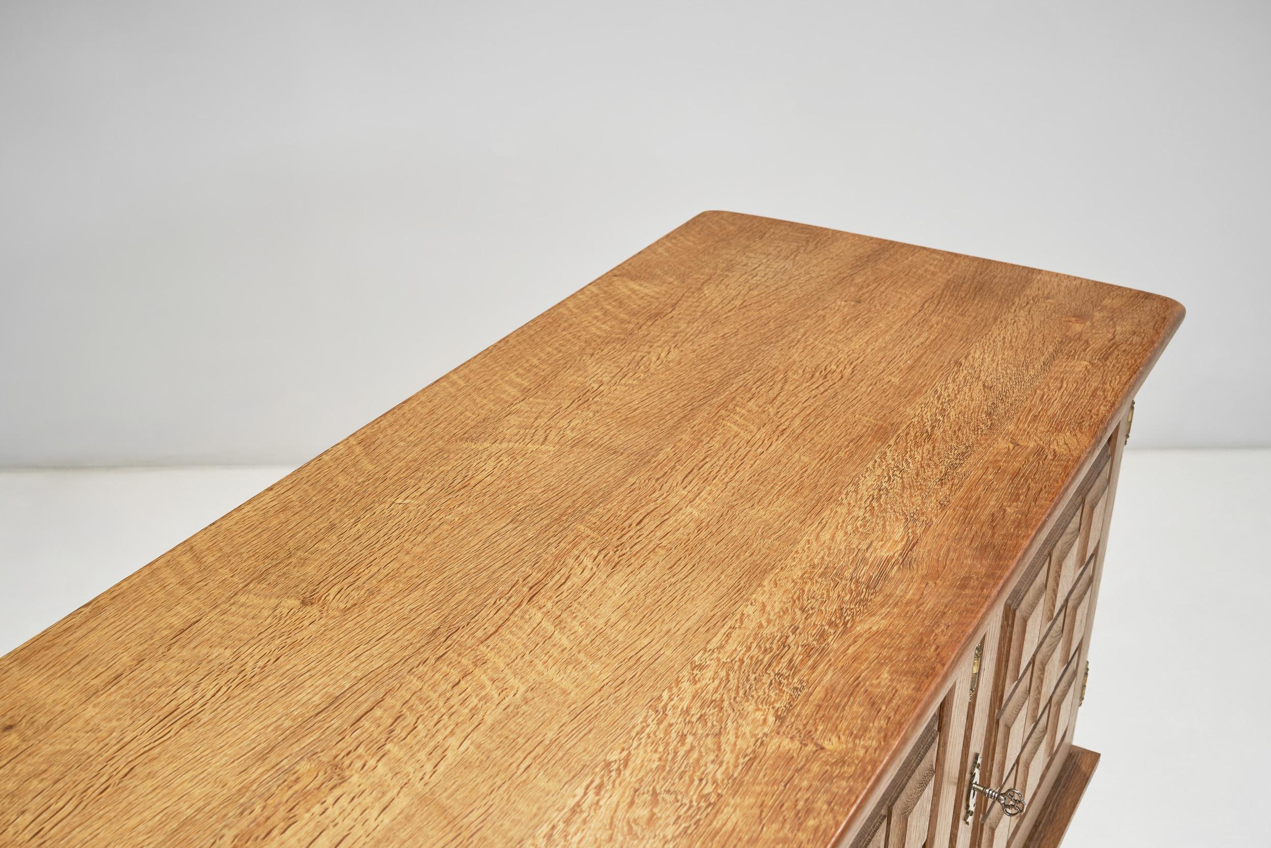 Danish Modern Oak Sideboard by Henning Kjærnulf (Attr.), Denmark ca 1970s 2