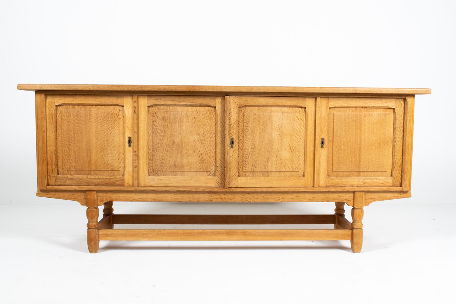 20th Century Danish Modern Oak Sideboard in the Manner of Henning Kjærnulf For Sale