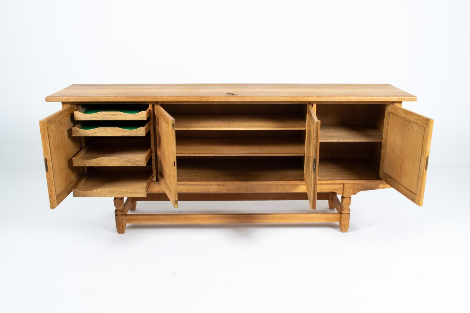 Danish Modern Oak Sideboard in the Manner of Henning Kjærnulf For Sale 2