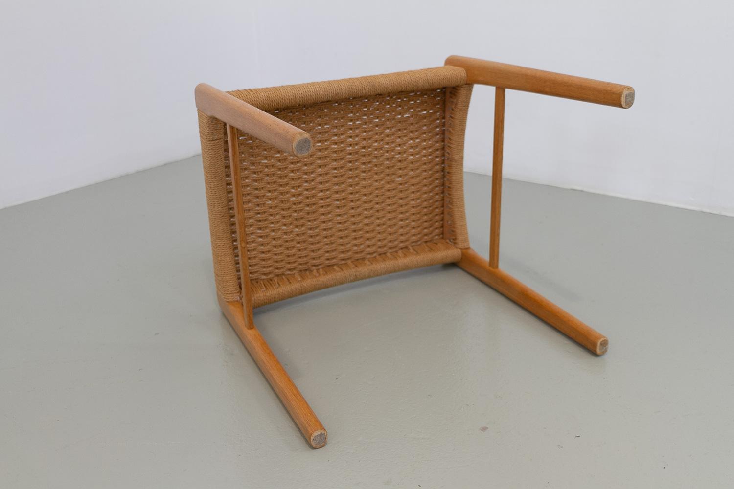 Danish Modern Oak Stool by Peder Kristensen for Glyngøre Stolefabrik, 1960s. For Sale 4