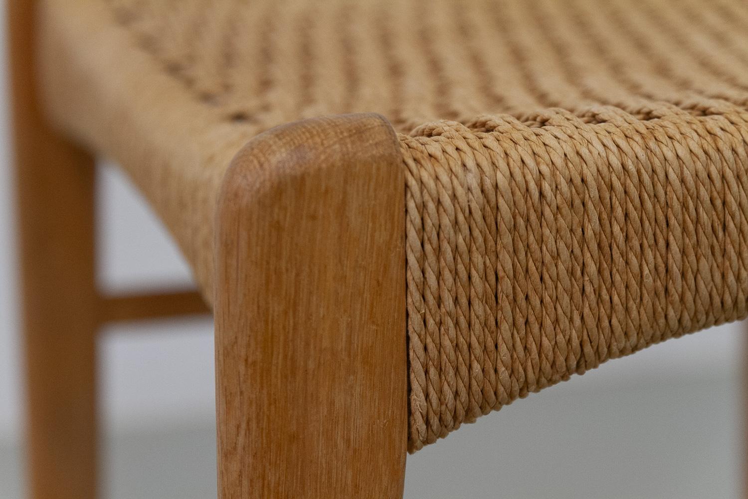 Danish Modern Oak Stool by Peder Kristensen for Glyngøre Stolefabrik, 1960s. For Sale 6