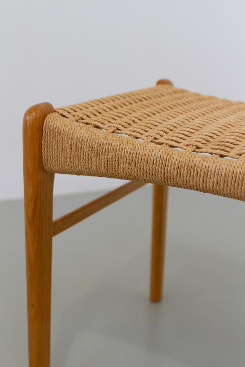 Dänischer moderner Eichenhocker von Peder Kristensen für Glyngøre Stolefabrik, 1960er Jahre. im Angebot 7