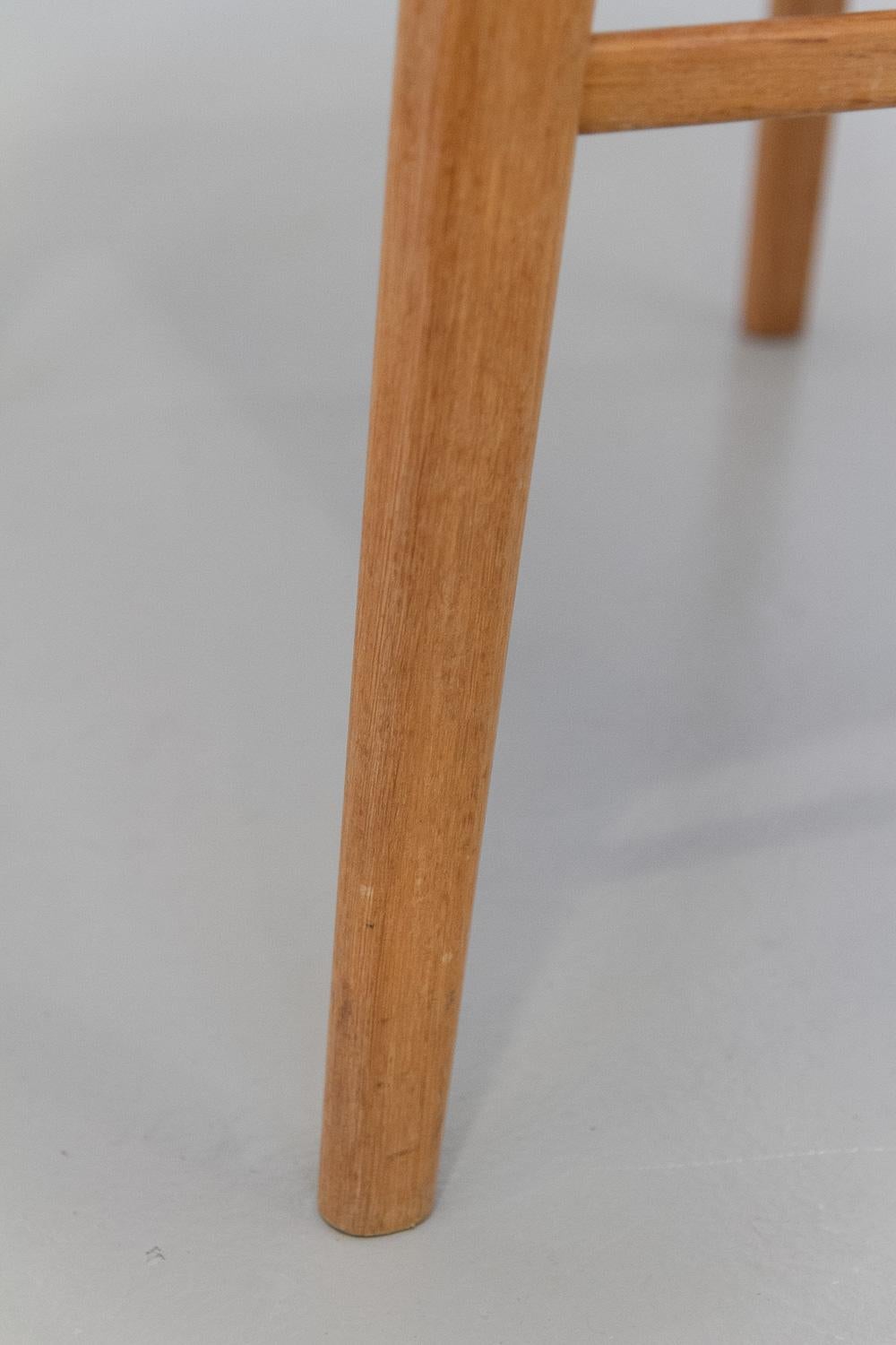 Danish Modern Oak Stool by Peder Kristensen for Glyngøre Stolefabrik, 1960s. For Sale 7