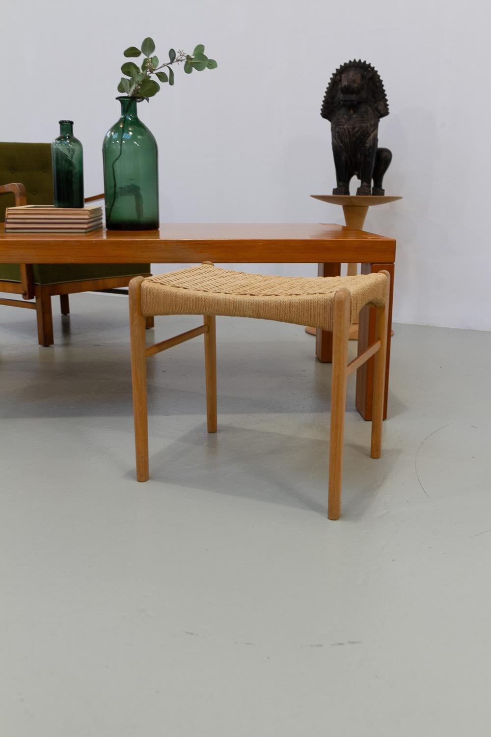 Danish Modern Oak Stool by Peder Kristensen for Glyngøre Stolefabrik, 1960s. For Sale 10