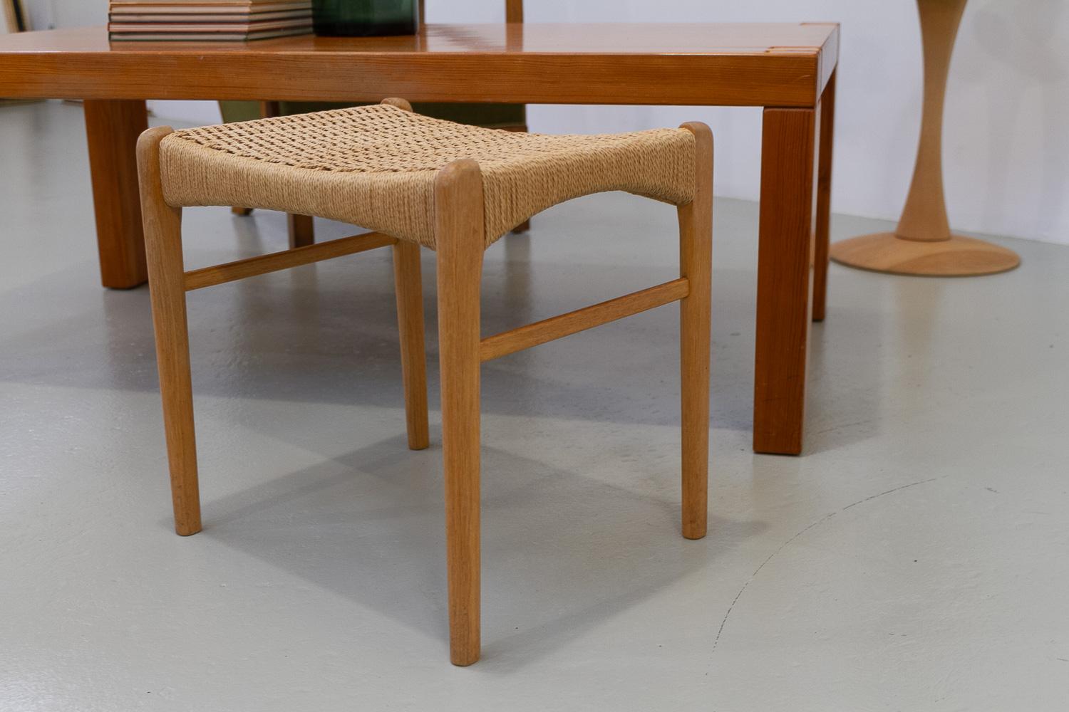 Danish Modern Oak Stool by Peder Kristensen for Glyngøre Stolefabrik, 1960s. For Sale 11