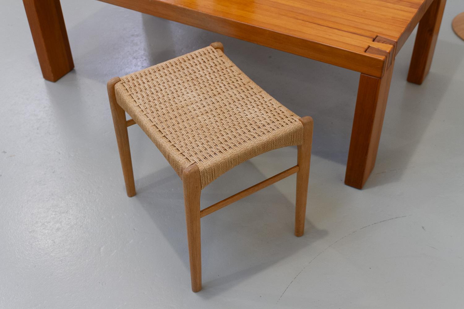 Danish Modern Oak Stool by Peder Kristensen for Glyngøre Stolefabrik, 1960s. For Sale 12
