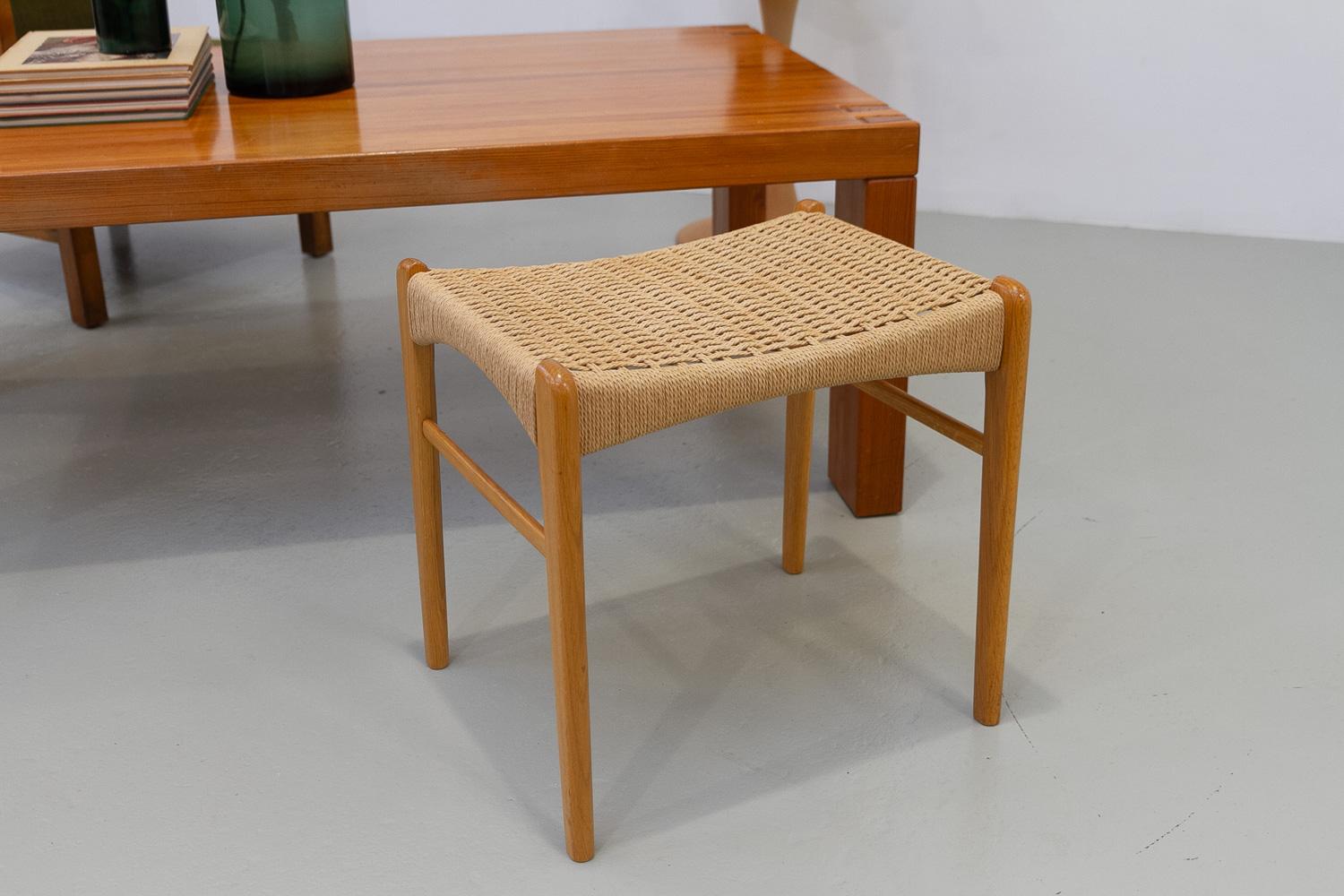 Dänischer moderner Eichenhocker von Peder Kristensen für Glyngøre Stolefabrik, 1960er Jahre. im Angebot 13