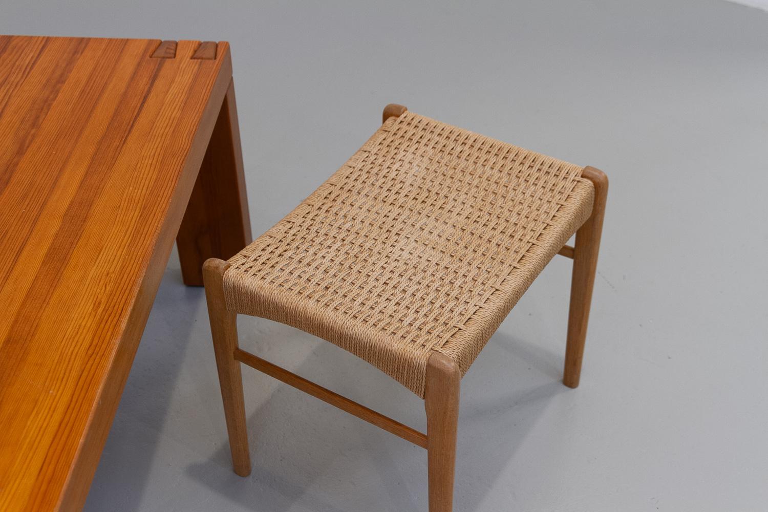 Danish Modern Oak Stool by Peder Kristensen for Glyngøre Stolefabrik, 1960s. For Sale 13