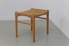 Taburete moderno danés de roble de Peder Kristensen para Glyngøre Stolefabrik, década de 1960.