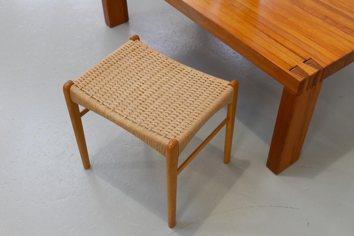 Dänischer moderner Eichenhocker von Peder Kristensen für Glyngøre Stolefabrik, 1960er Jahre. im Angebot 14
