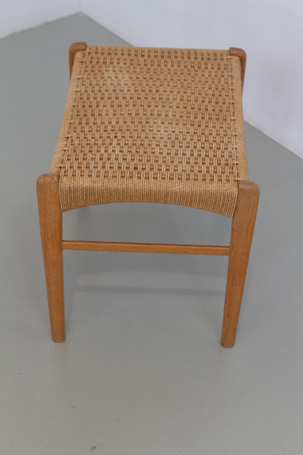Scandinavian Modern Danish Modern Oak Stool by Peder Kristensen for Glyngøre Stolefabrik, 1960s. For Sale