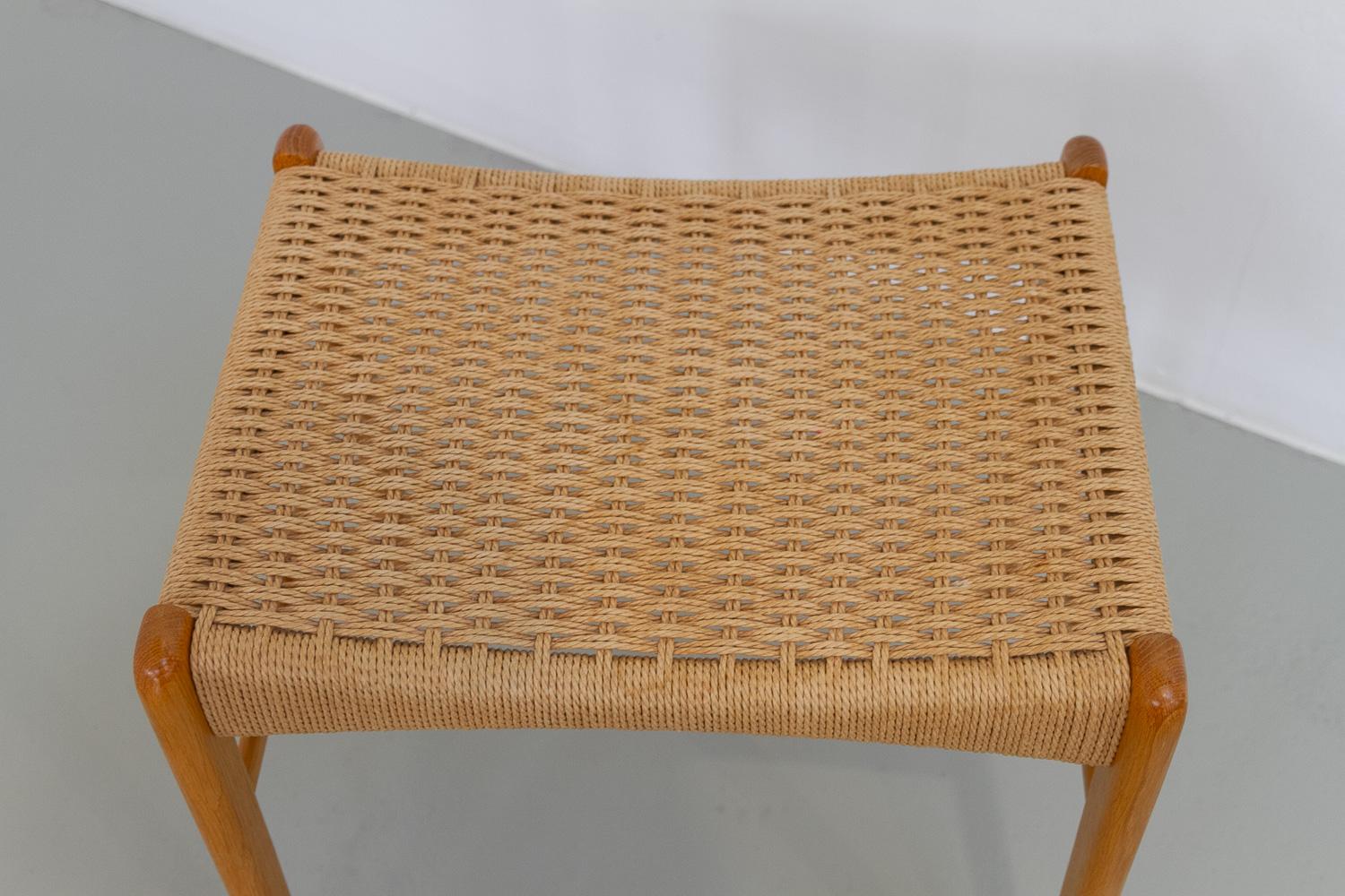 Dänischer moderner Eichenhocker von Peder Kristensen für Glyngøre Stolefabrik, 1960er Jahre. im Zustand „Gut“ im Angebot in Asaa, DK