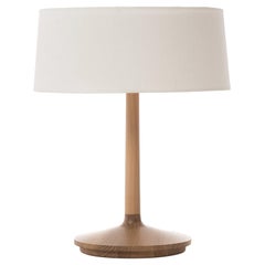 Danish Modern Oak Table Lamps Set of Two