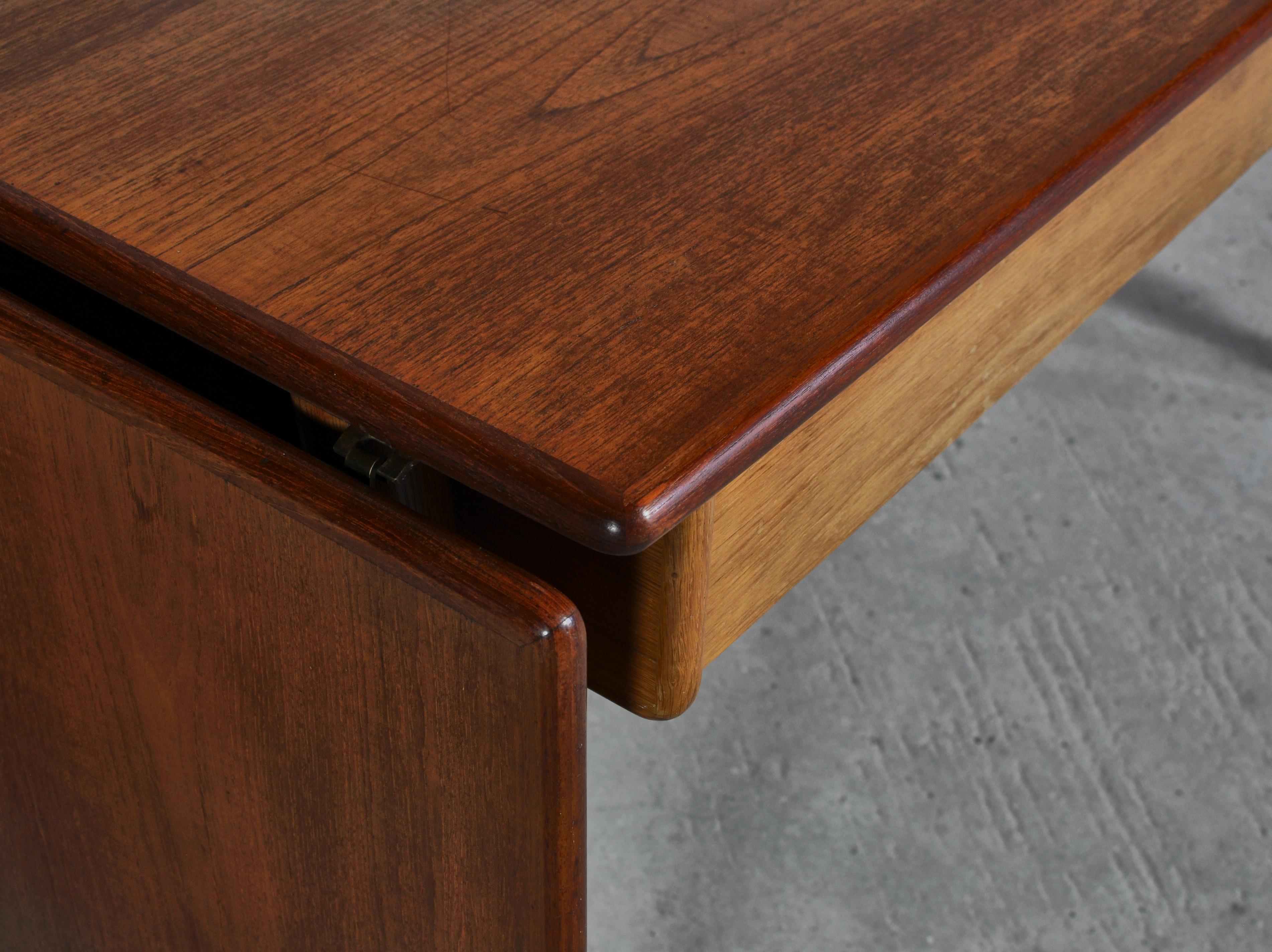 Danish Modern Oak & Teakwood Desk 