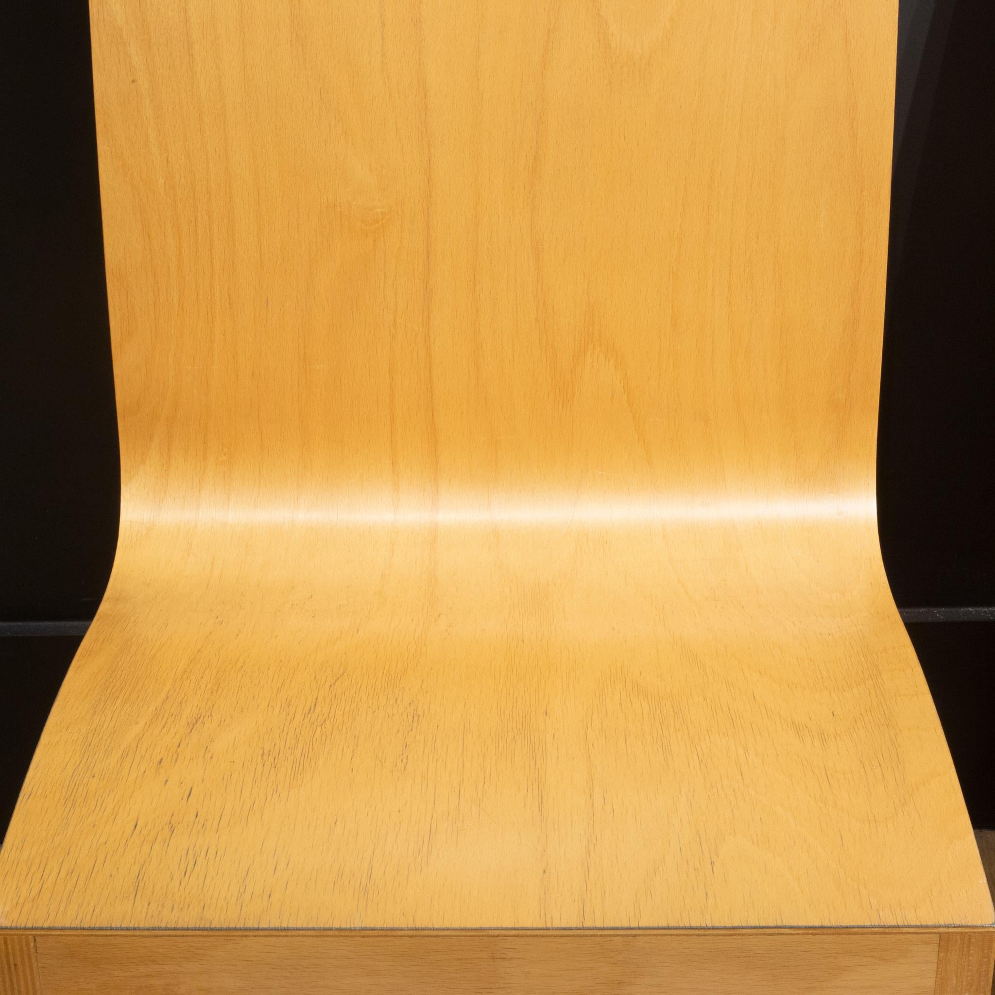Danish Modern Oak Veneer Side Chairs 6