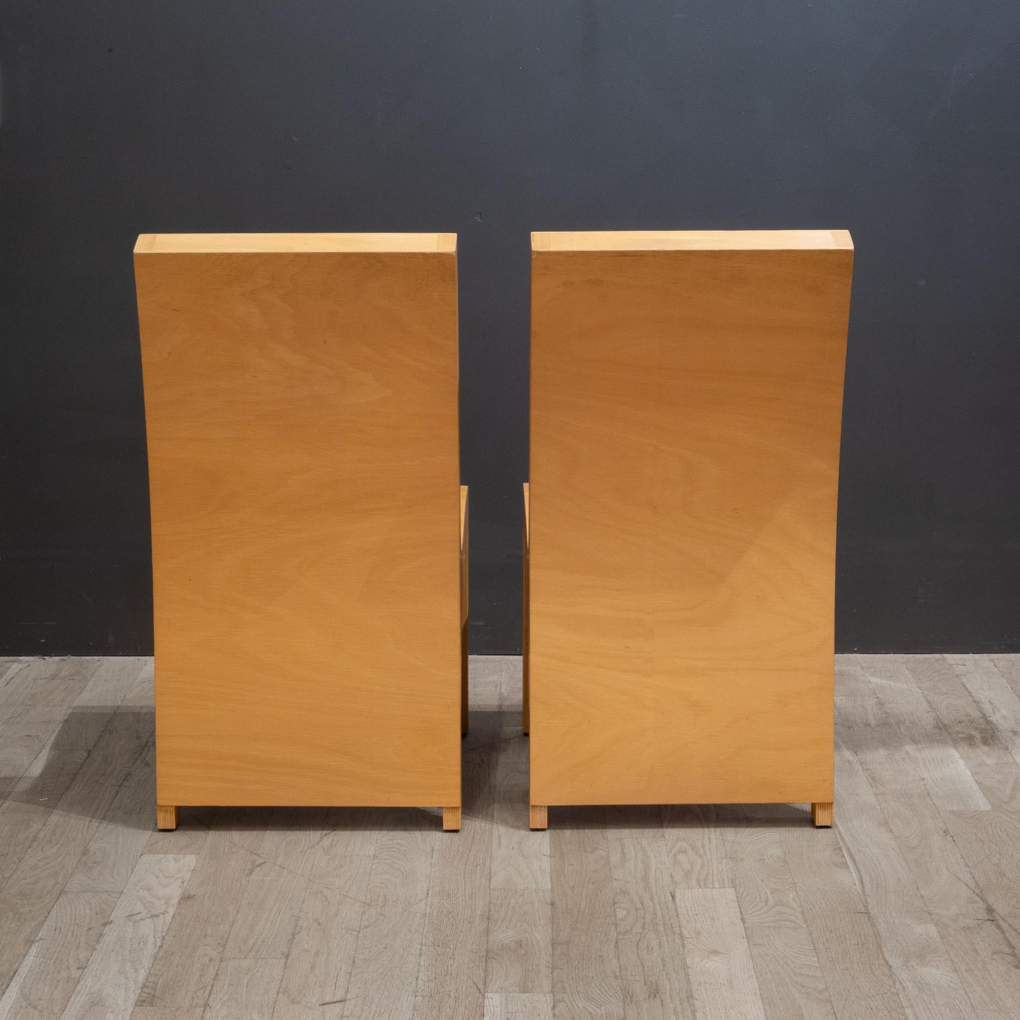 Danish Modern Oak Veneer Side Chairs 2