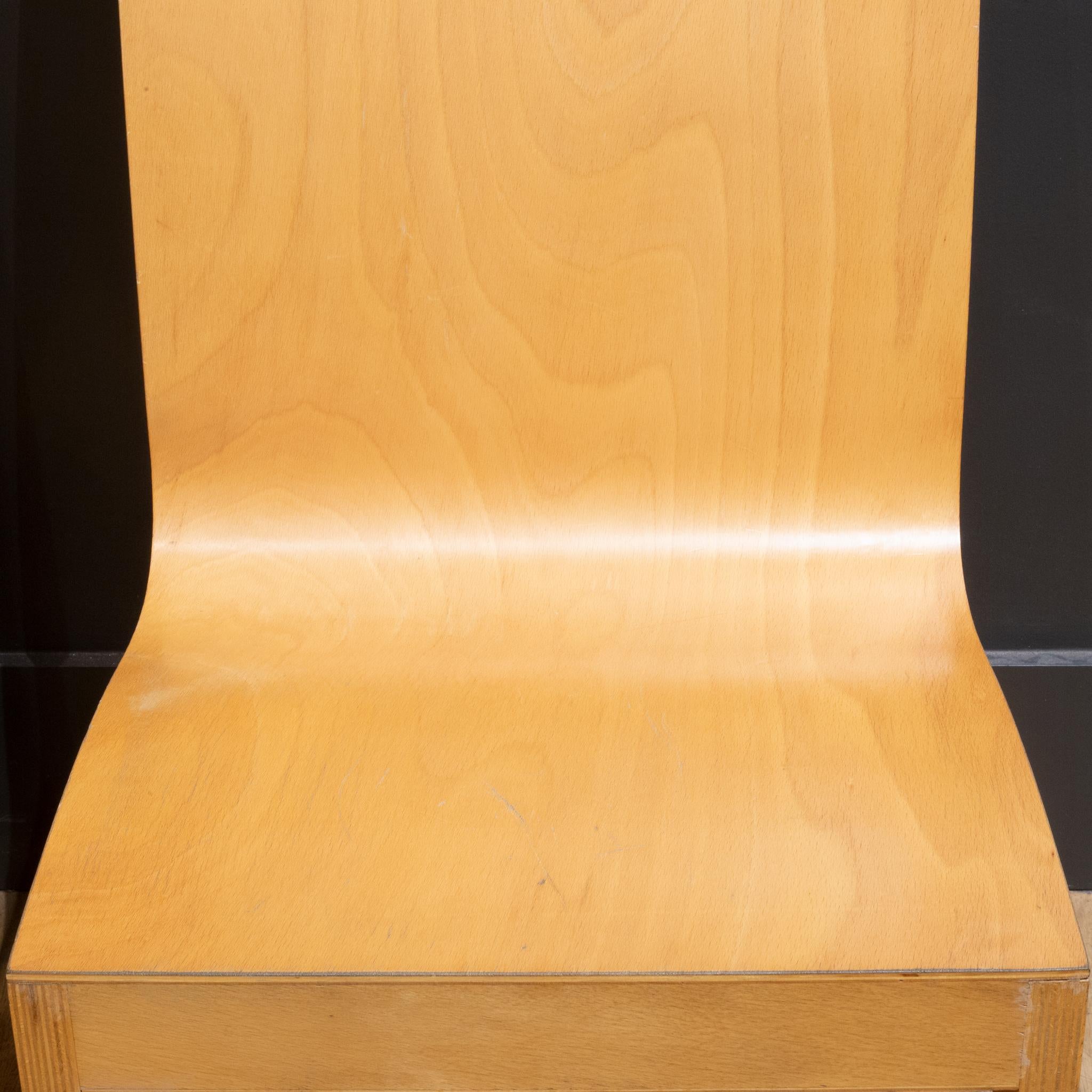 Danish Modern Oak Veneer Side Chairs 5